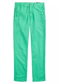 Ralph Lauren Polo Linen & Cotton-Blend Flat-Front Pants