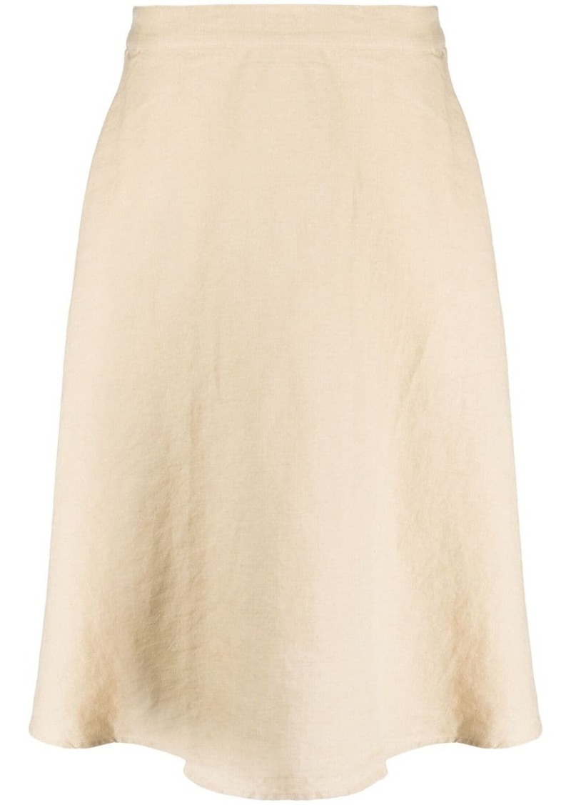 Ralph Lauren: Polo linen A-line midi skirt