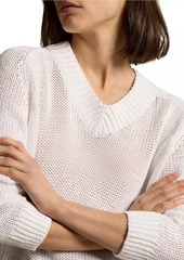 Ralph Lauren: Polo Linen-Cotton V-Neck Sweater