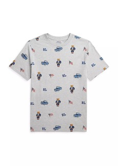 Ralph Lauren: Polo Little Boy's & Boy's Americana Polo Bear Crewneck T-Shirt