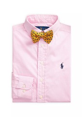 Ralph Lauren: Polo Little Boy's & Boy's Broadcloth Gingham Print Long-Sleeve Dress Shirt