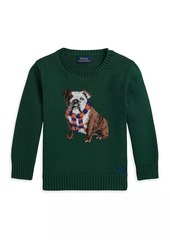 Ralph Lauren: Polo Little Boy's & Boy's Bulldog Intarsia Sweater