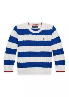 Ralph Lauren: Polo Little Boy's & Boy's Cable-Knit Crewneck Sweater