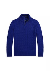 Ralph Lauren: Polo Little Boy's & Boy's Cable-Knit Half-Zip Pullover