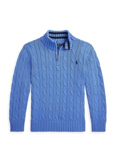 Ralph Lauren: Polo Little Boy's & Boy's Cable-Knit Half-Zip Pullover