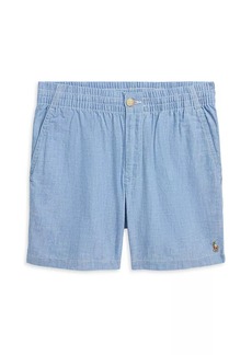 Ralph Lauren: Polo Little Boy's & Boy's Chambray Flat Front Shorts