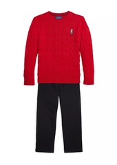 Ralph Lauren: Polo Little Boy's & Boy's Cotton Cable-Knit Sweater