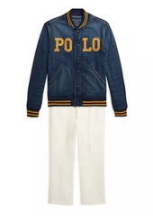 Ralph Lauren: Polo Little Boy's & Boy's Denim Baseball Bomber Jacket