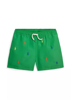 Ralph Lauren: Polo Little Boy's & Boy's Embroidered Pony Swim Shorts