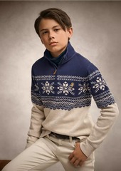 Ralph Lauren: Polo Little Boy's & Boy's Fair Isle Half-Zip Pullover