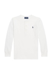 Ralph Lauren: Polo Little Boy's & Boy's Logo Slub Jersey Henley Shirt