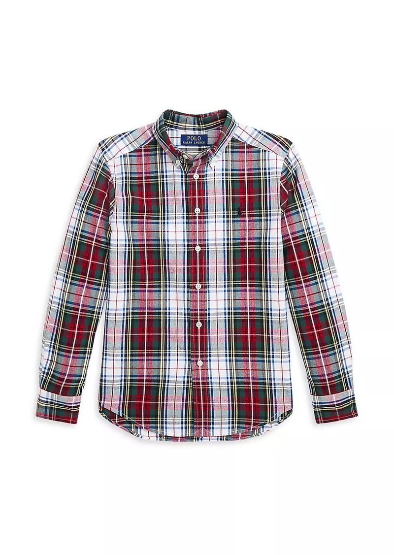 Ralph Lauren: Polo Little Boy's & Boy's Oxford Cotton Plaid Shirt