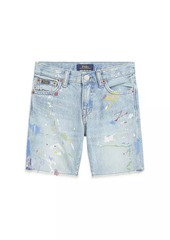 Ralph Lauren: Polo Little Boy's & Boy's Paint Splatter Denim Shorts