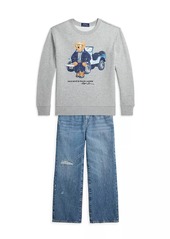 Ralph Lauren: Polo Little Boy's & Boy's Polo Bear Crewneck Sweatshirt