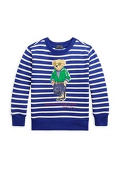 Ralph Lauren: Polo Little Boy's & Boy's Polo Bear Striped Fleece Sweatshirt