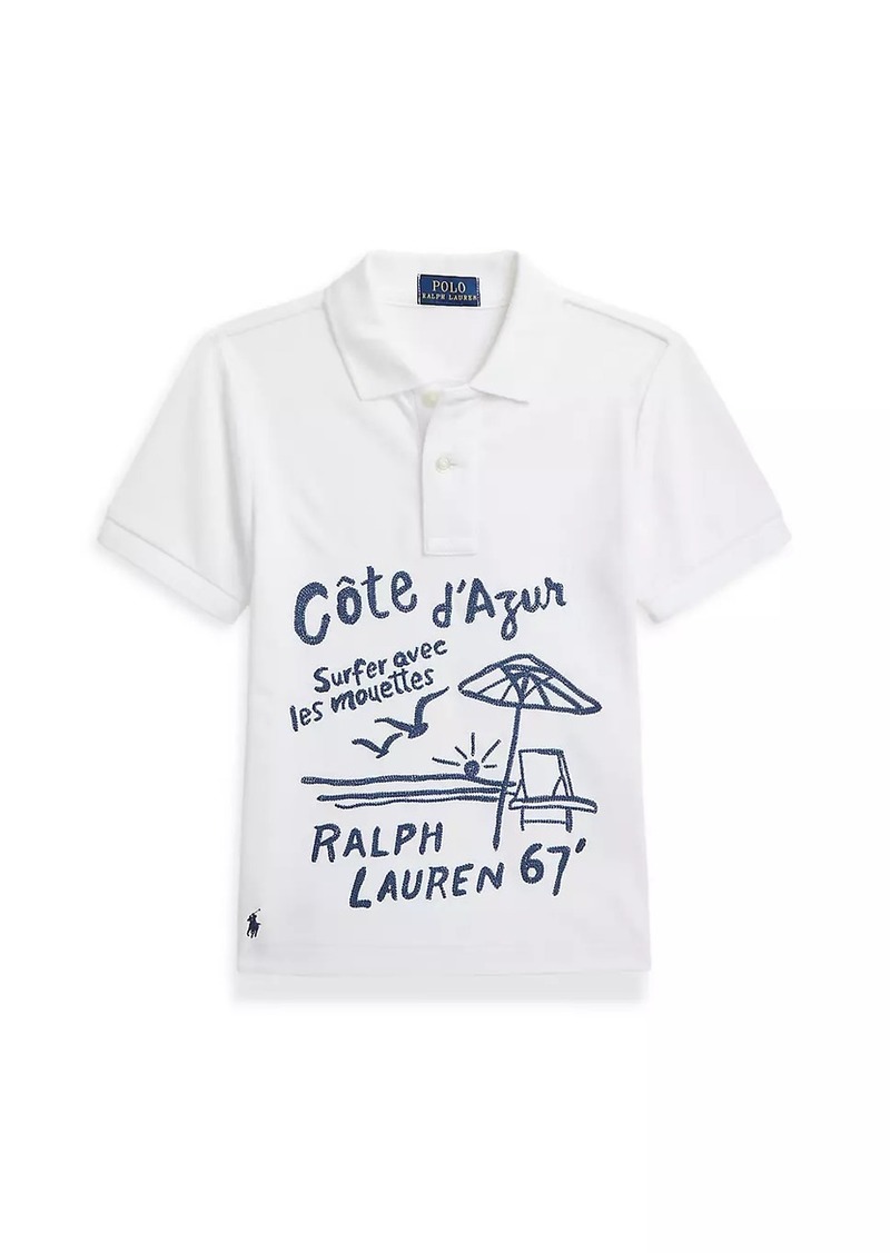 Ralph Lauren: Polo Little Boy's & Boy's Seagull Wave Embroidered Polo Shirt