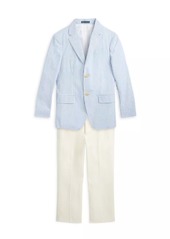 Ralph Lauren: Polo Little Boy's & Boy's Seersucker Single-Breasted Jacket