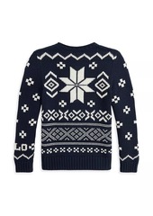 Ralph Lauren: Polo Little Boy's & Boy's Snowflake Fair Isle Crewneck Sweater