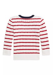 Ralph Lauren: Polo Little Boy's & Boy's Striped Cable-Knit Cotton Sweater