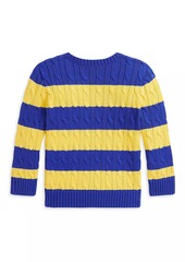 Ralph Lauren: Polo Little Boy's & Boy's Striped Cable-Knit Sweater