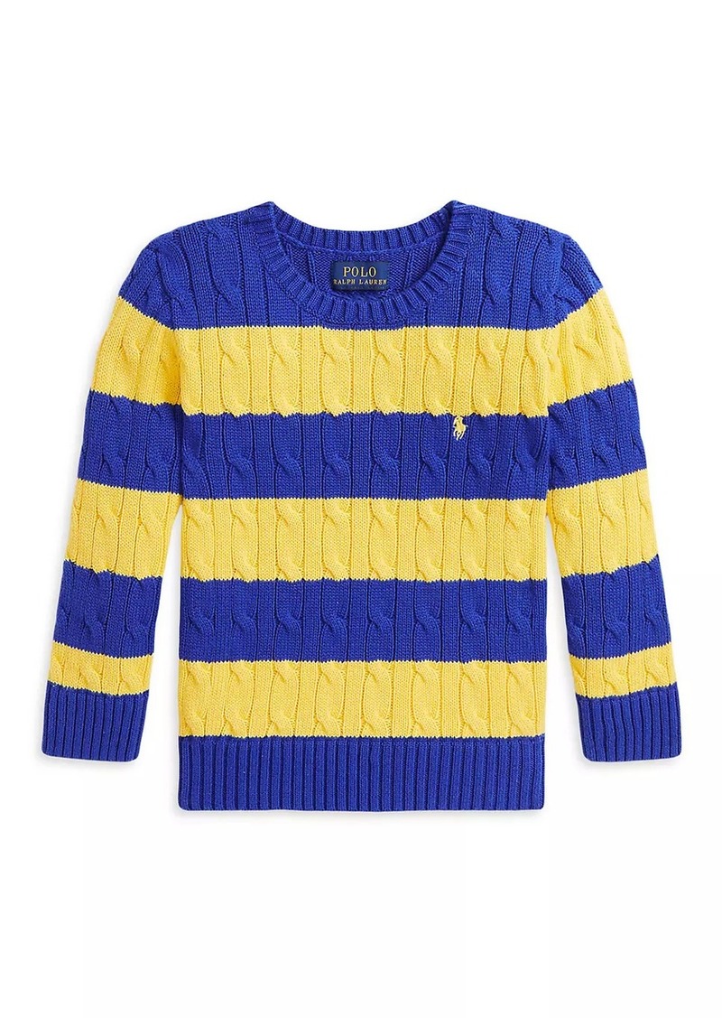 Ralph Lauren: Polo Little Boy's & Boy's Striped Cable-Knit Sweater