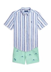 Ralph Lauren: Polo Little Boy's & Boy's Striped Short-Sleeve Shirt