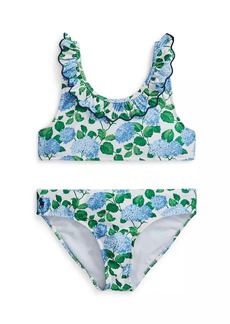 Ralph Lauren: Polo Little Girl's & Girl's 2-Piece Ruffle Trim Swimsuit