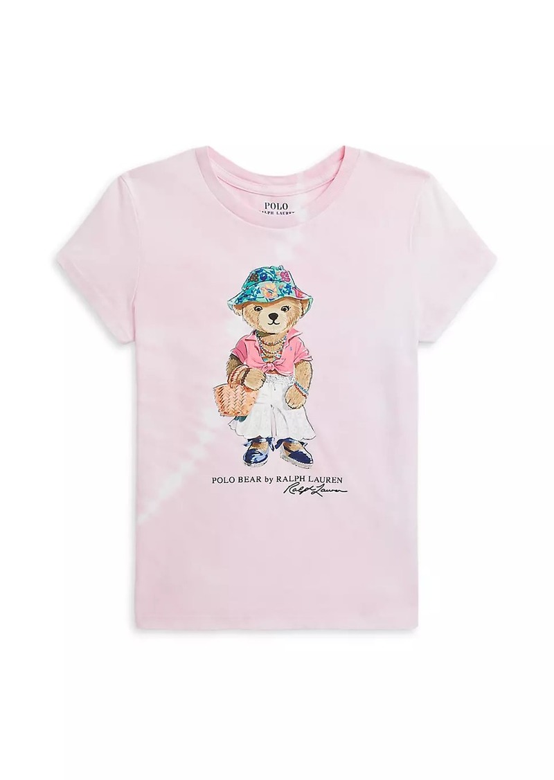 Ralph Lauren: Polo Little Girl's & Girl's Beach Polo Bear Graphic T-Shirt