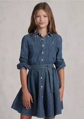 Ralph Lauren: Polo Little Girl's & Girl's Belted Denim Shirtdress