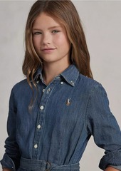 Ralph Lauren: Polo Little Girl's & Girl's Belted Denim Shirtdress