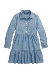 Ralph Lauren: Polo Little Girl's & Girl's Chambray Shirtdress