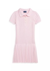 Ralph Lauren: Polo Little Girl's & Girl's Cotton Cable-Knit Polo Shirtdress