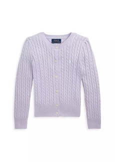 Ralph Lauren: Polo Little Girl's & Girl's Cotton Cable-Knit Sweater