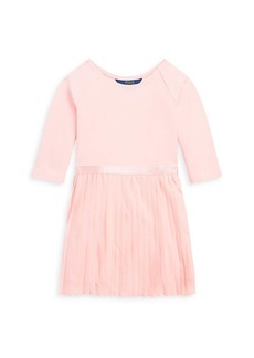 Ralph Lauren: Polo Little Girl's & Girl's Cotton Jersey Pleated Dress