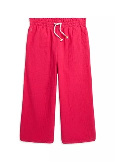 Ralph Lauren: Polo Little Girl's & Girl's Flat-Front Gauze Pants