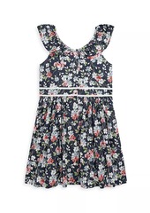 Ralph Lauren: Polo Little Girl's & Girl's Floral Poplin Ruffle Dress