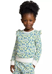 Ralph Lauren: Polo Little Girl's & Girl's Floral Ruffle-Trim Sweatshirt