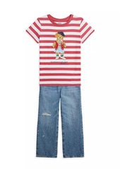 Ralph Lauren: Polo Little Girl's & Girl's High-Rise Wide-Leg Jeans