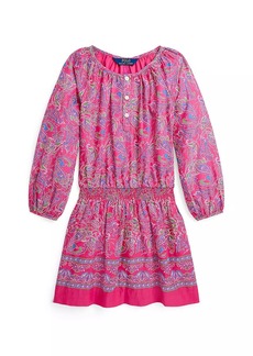 Ralph Lauren: Polo Little Girl's & Girl's Paisley Print Smocked Dress
