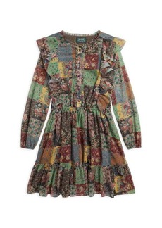 Ralph Lauren: Polo Little Girl's & Girl's Patchwork Print Chiffon Dress