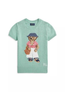 Ralph Lauren: Polo Little Girl's & Girl's Polo Bear Short-Sleeve Knit Sweater