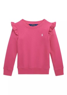 Ralph Lauren: Polo Little Girl's & Girl's Ruffle-Trim Crewneck Sweatshirt