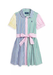 Ralph Lauren: Polo Little Girl's & Girl's Striped Colorblock Shirtdress