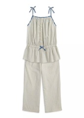 Ralph Lauren: Polo Little Girl's & Girl's Striped Cotton Pants