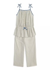 Ralph Lauren: Polo Little Girl's & Girl's Striped Poplin Top