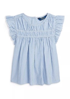 Ralph Lauren: Polo Little Girl's & Girl's Striped Seersucker Top