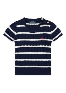 Ralph Lauren: Polo Little Girl's & Girl's Striped Short-Sleeve Sweater