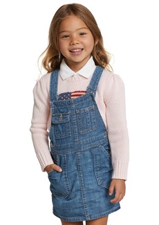 Ralph Lauren: Polo Little Girls and Toddler Girls Cotton Denim Overall Dress - Kapel Wash