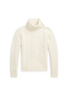 Ralph Lauren: Polo Little Girl's Aran Cable Knit Sweater