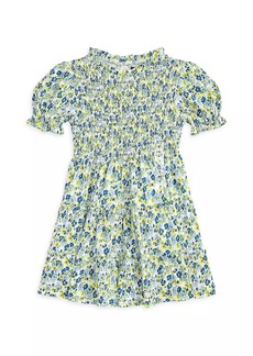 Ralph Lauren: Polo Little Girl's Floral Smocked Puff-Sleeve Dress
